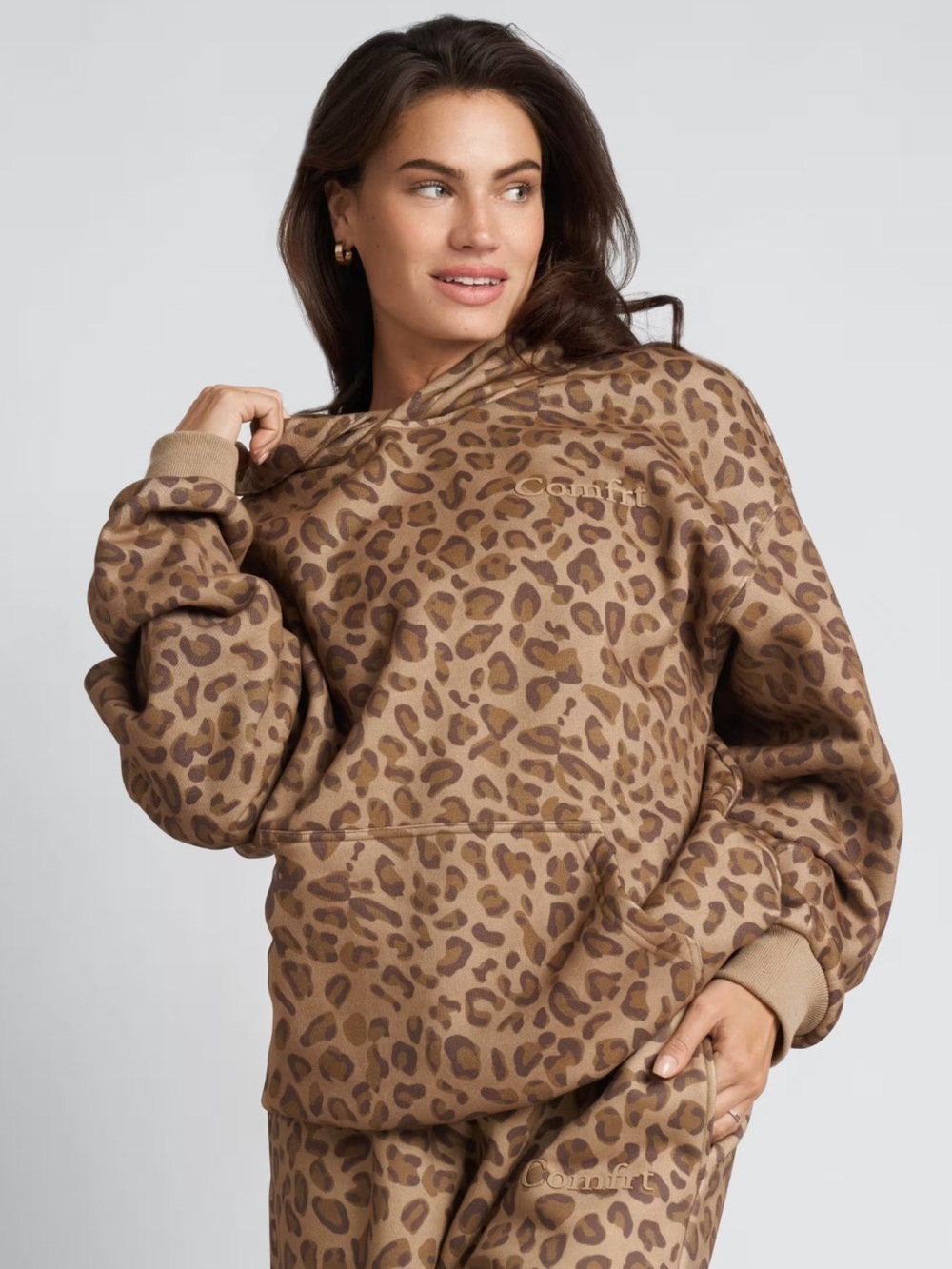 Leopard print comfort sweatshirt